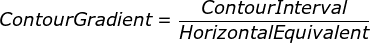 contour gradient formula